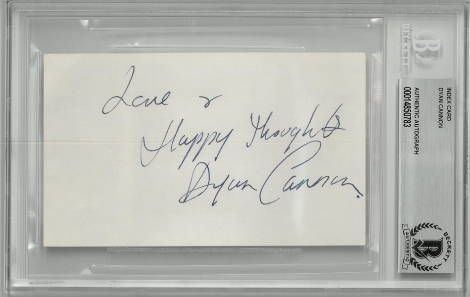 Dyan Cannon Autographed 3x5 Index Card
