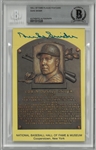 Duke Snider Autographed Hall of Fame Plaque