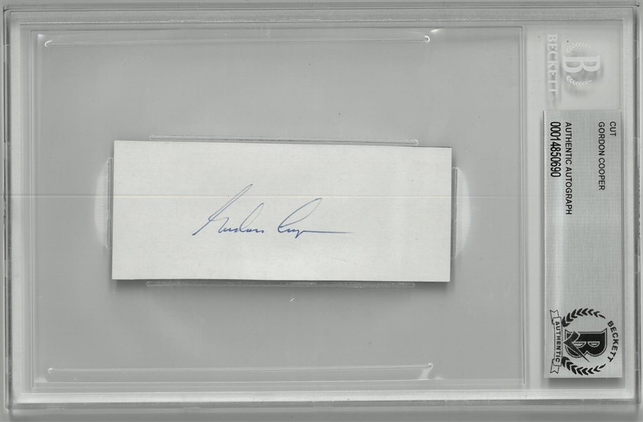 Gordon Cooper Autographed Cut