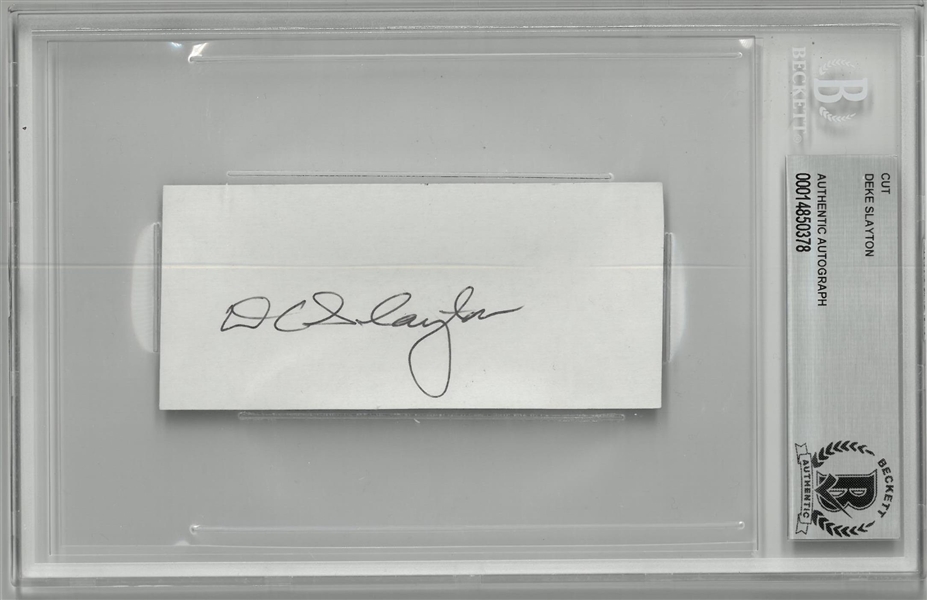 Deke Slayton Autographed Cut