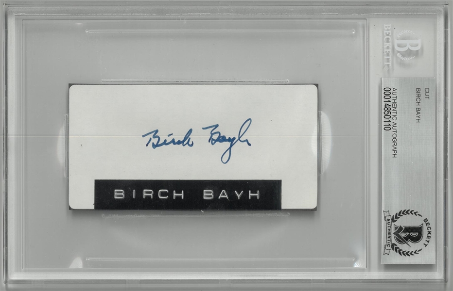 Birch Bayh Autographed Cut