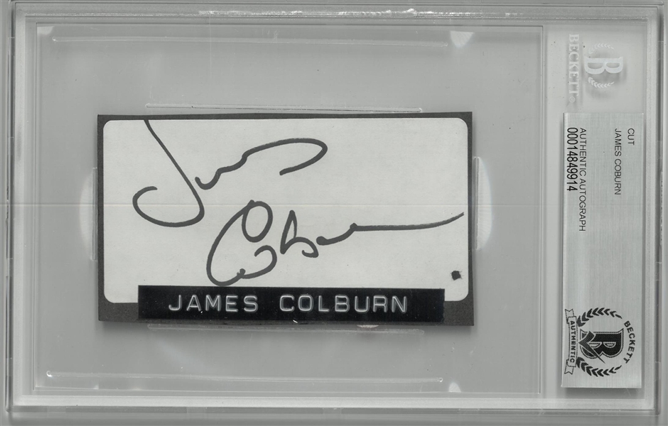 James Coburn Autographed Cut