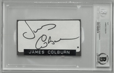 James Coburn Autographed Cut