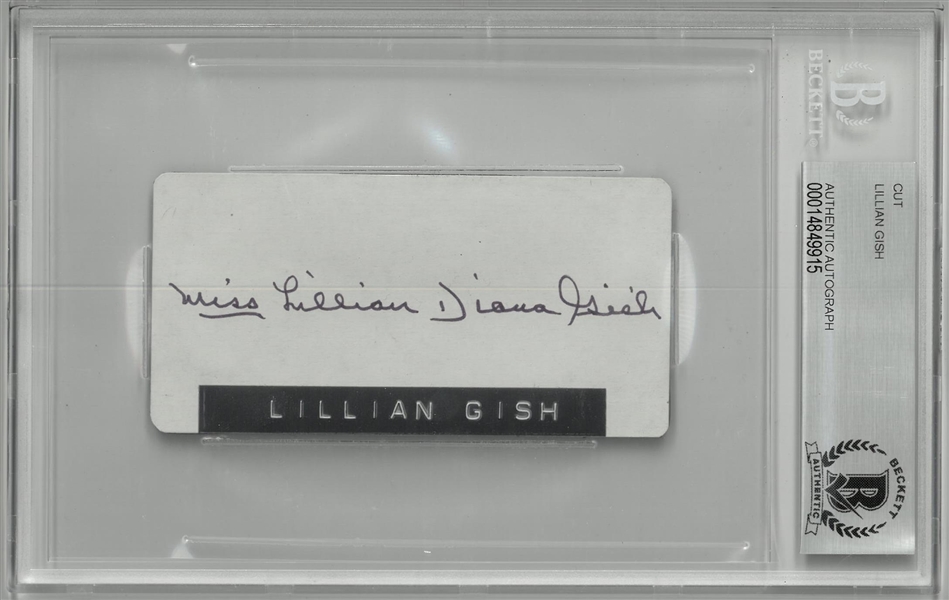 Lillian Gish Autographed Cut
