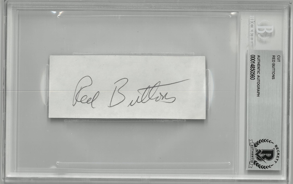 Red Buttons Autographed Cut