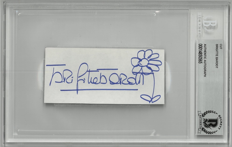 Brigitte Bardot Autographed Cut