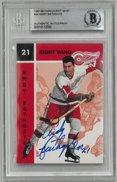 Andy Bathgate Autographed 1995/96 Parkhurst