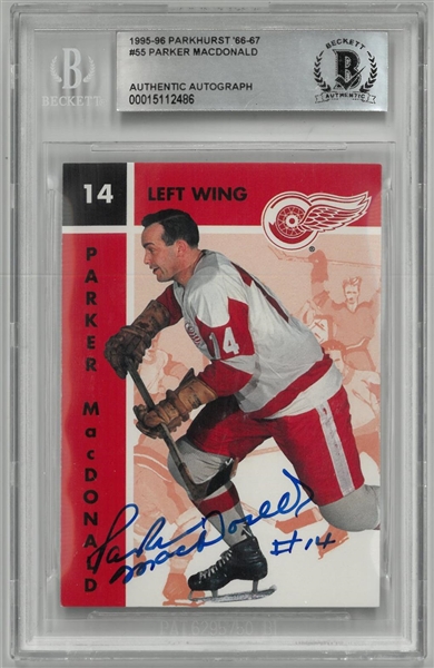 Parker MacDonald Autographed 1995/96 Parkhurst