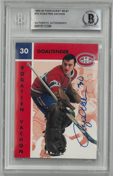 Rogie Vachon Autographed 1995/96 Parkhurst