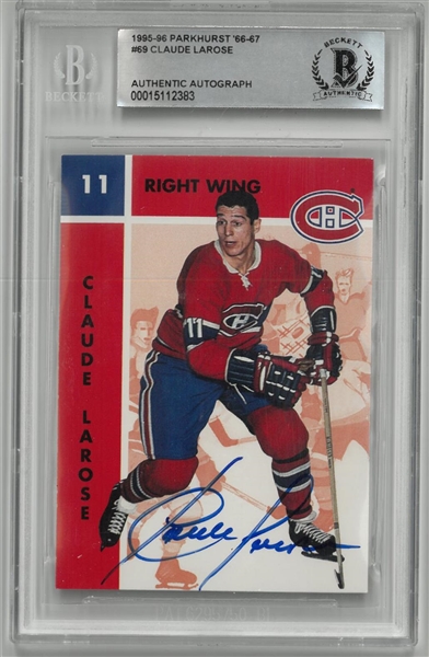 Claude LaRose Autographed 1995/96 Parkhurst