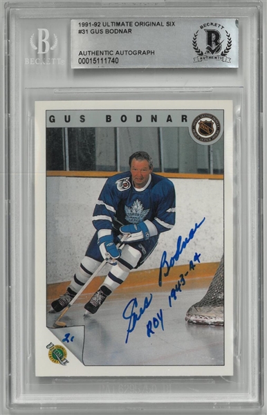 Gus Bodnar Autographed 1991 Ultimate