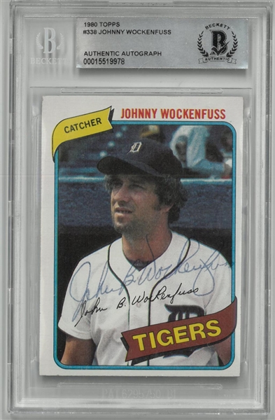 Johnny Wockenfuss Autographed 1980 Topps
