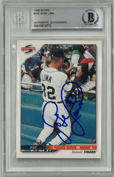Jose Lima Autographed 1996 Score