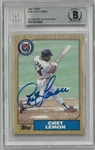 Chet Lemon Autographed 1987 Topps
