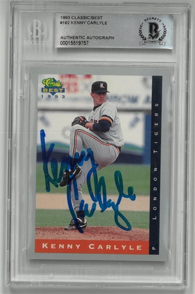 Kenny Carlyle Autographed 1993 Classic/Best