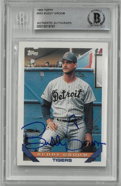 Buddy Groom Autographed 1993 Topps