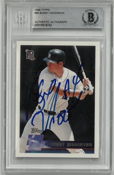 Bobby Higginson Autographed 1996 Topps