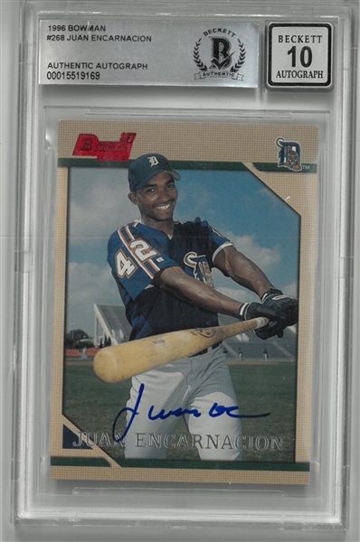 Juan Encarnacion Autographed 1996 Bowman