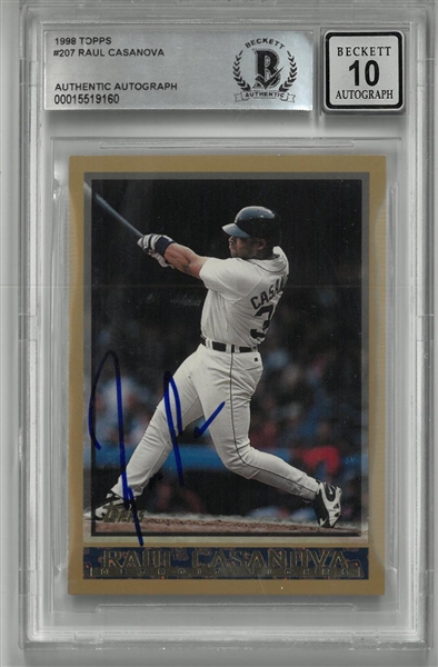 Raul Casanova Autographed 1998 Topps
