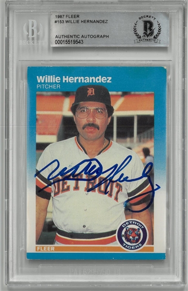 Willie Hernandez Autographed 1987 Fleer