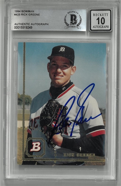Rick Greene Autographed 1994 Bowman