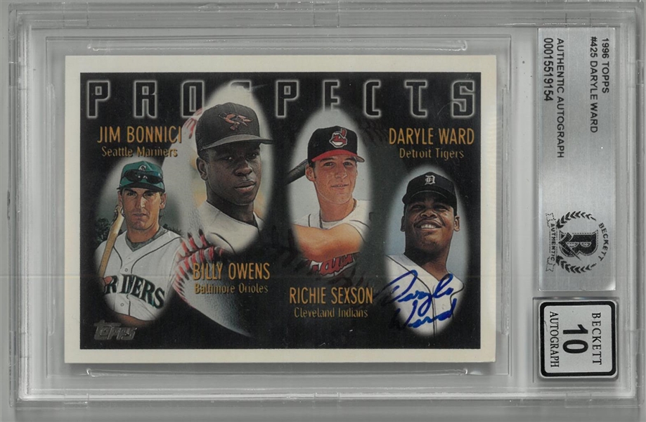 Daryle Ward Autographed 1996 Topps