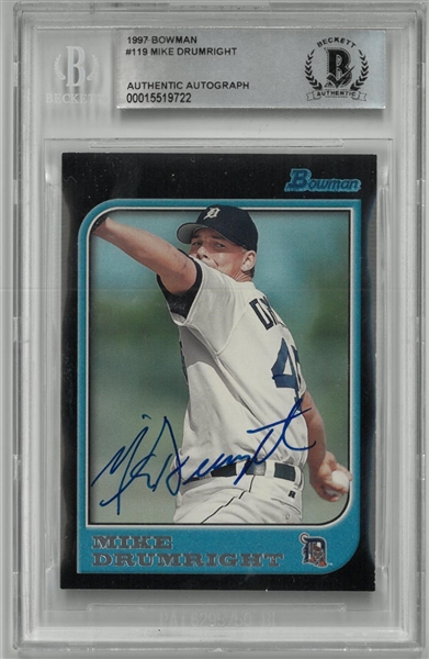 Mike Drumright Autographed 1997 Bowman