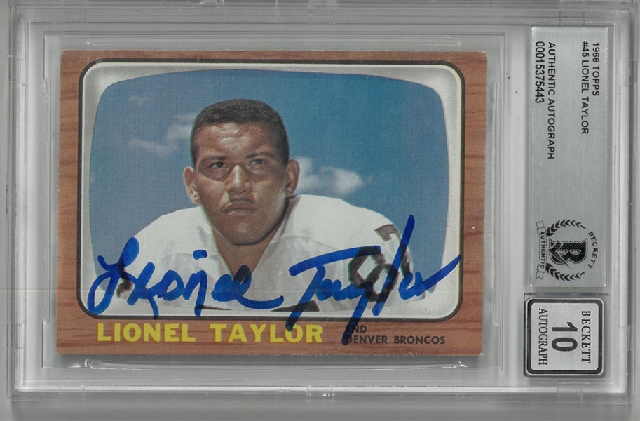 Lionel Taylor Autographed 1966 Topps