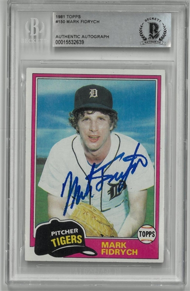 Mark Fidrych Autographed 1981 Topps