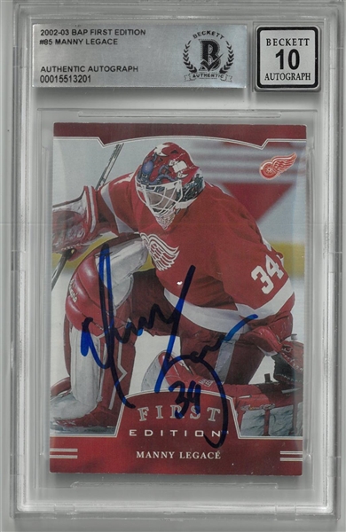 Manny Legace Autographed 2002/03 BAP