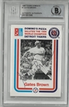 Gates Brown Autographed 1988 Domino's