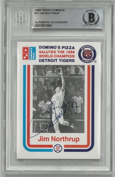 Jim Northrup Autographed 1988 Dominos