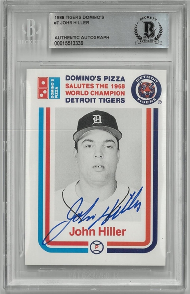 John Hiller Autographed 1988 Dominos