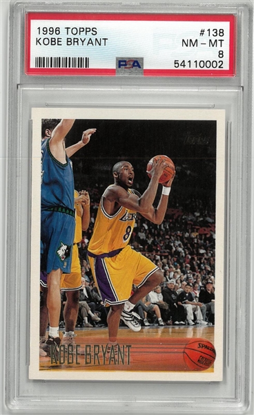 Kobe Bryant PSA 8 1996 Topps Rookie Card