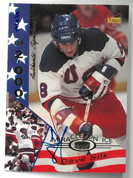 Dave Silk Autographed Miracle on Ice Card