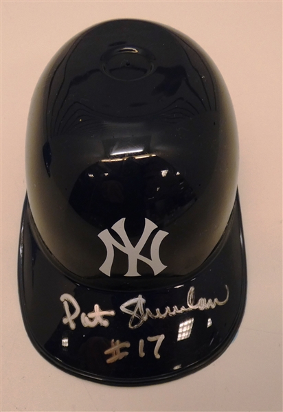 Pat Sheridan Autographed Yankees Mini Helmet