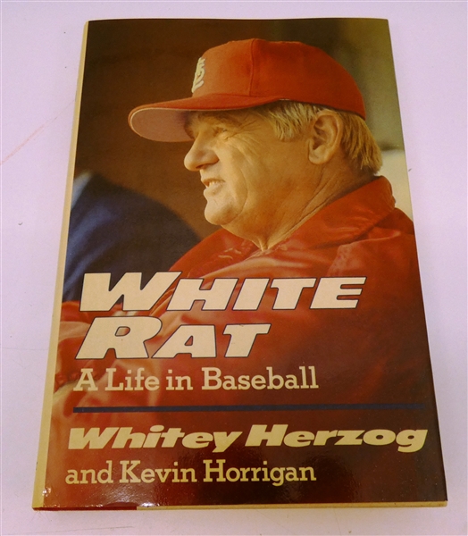 Whitey Herzog Autographed Book