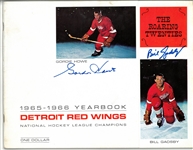 1965/66 Detroit Red Wings Yearbook Signed by Howe & Gadsby