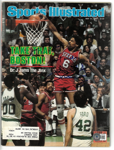 Julius Erving Autographed Sports Illustrated