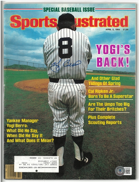 Yogi Berra Autographed Sports Illustrated
