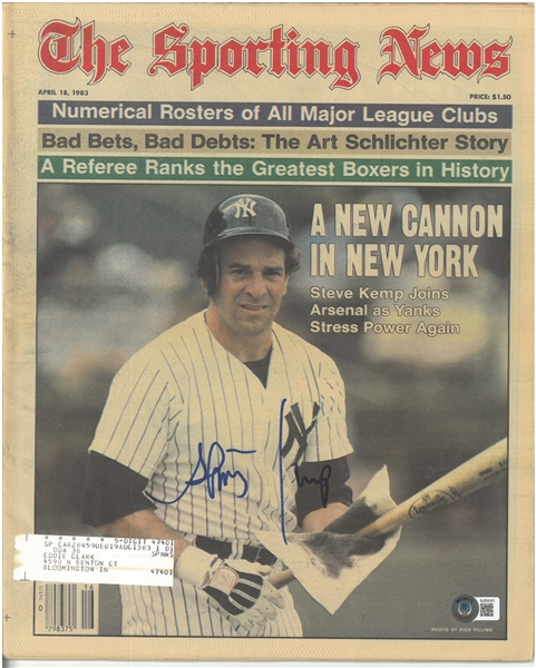Steve Kemp Autographed Sporting News