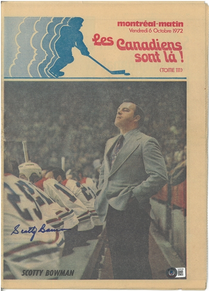 Scotty Bowman Autographed 1972 Canadian Magazine