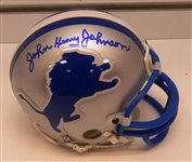 John Henry Johnson Autographed Lions Mini Helmet