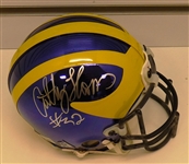 Anthony Thomas Autographed Michigan Chrome Mini Helmet