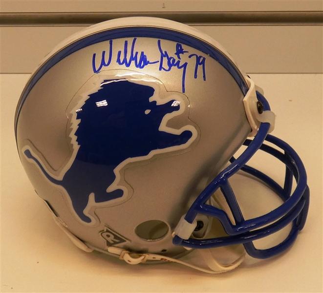 William Gay Autographed Lions Mini Helmet