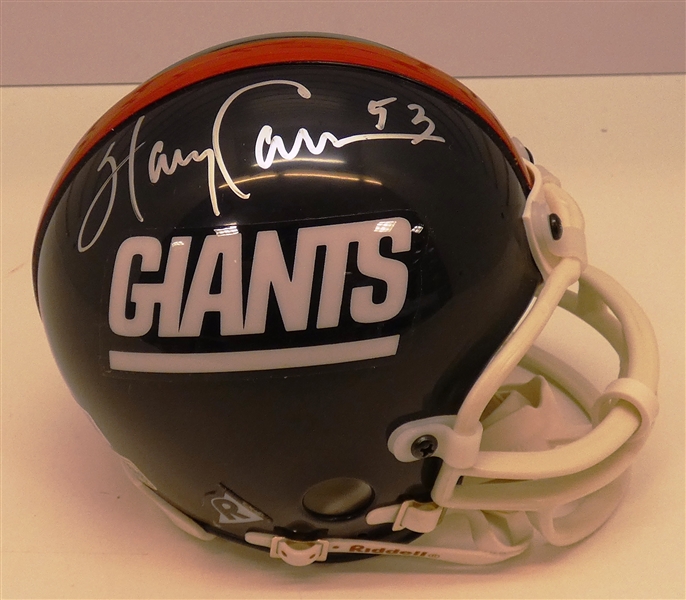 Harry Carson Autographed Giants Mini Helmet