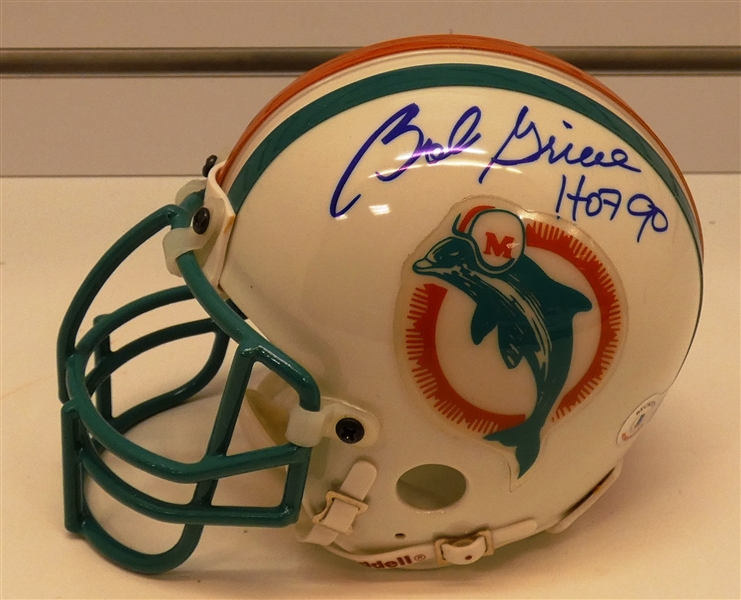 Bob Griese Autographed Dolphins Mini Helmet