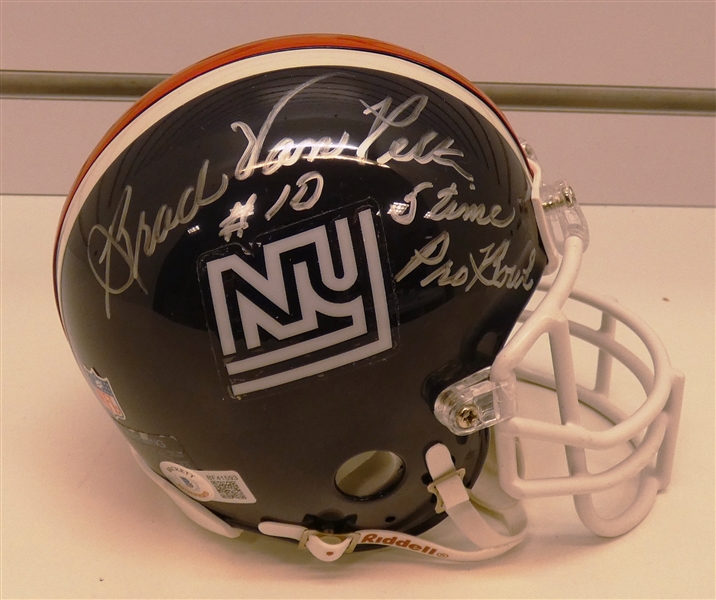 Brad Van Pelt Autographed Giants Mini Helmet