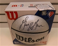 George Gervin Autographed Basketball