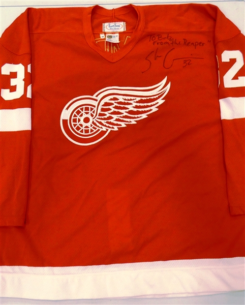 Stu Grimson Autographed Red Wings Jersey